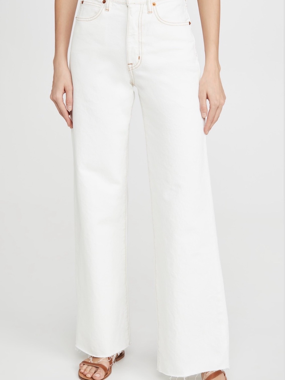 SLVRLAKE White Wide Leg Jeans